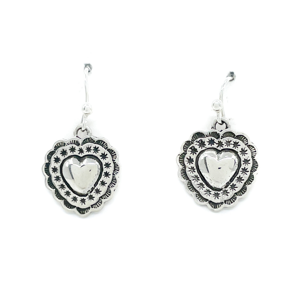 Raymond Coriz Small Heart Dangle Earrings