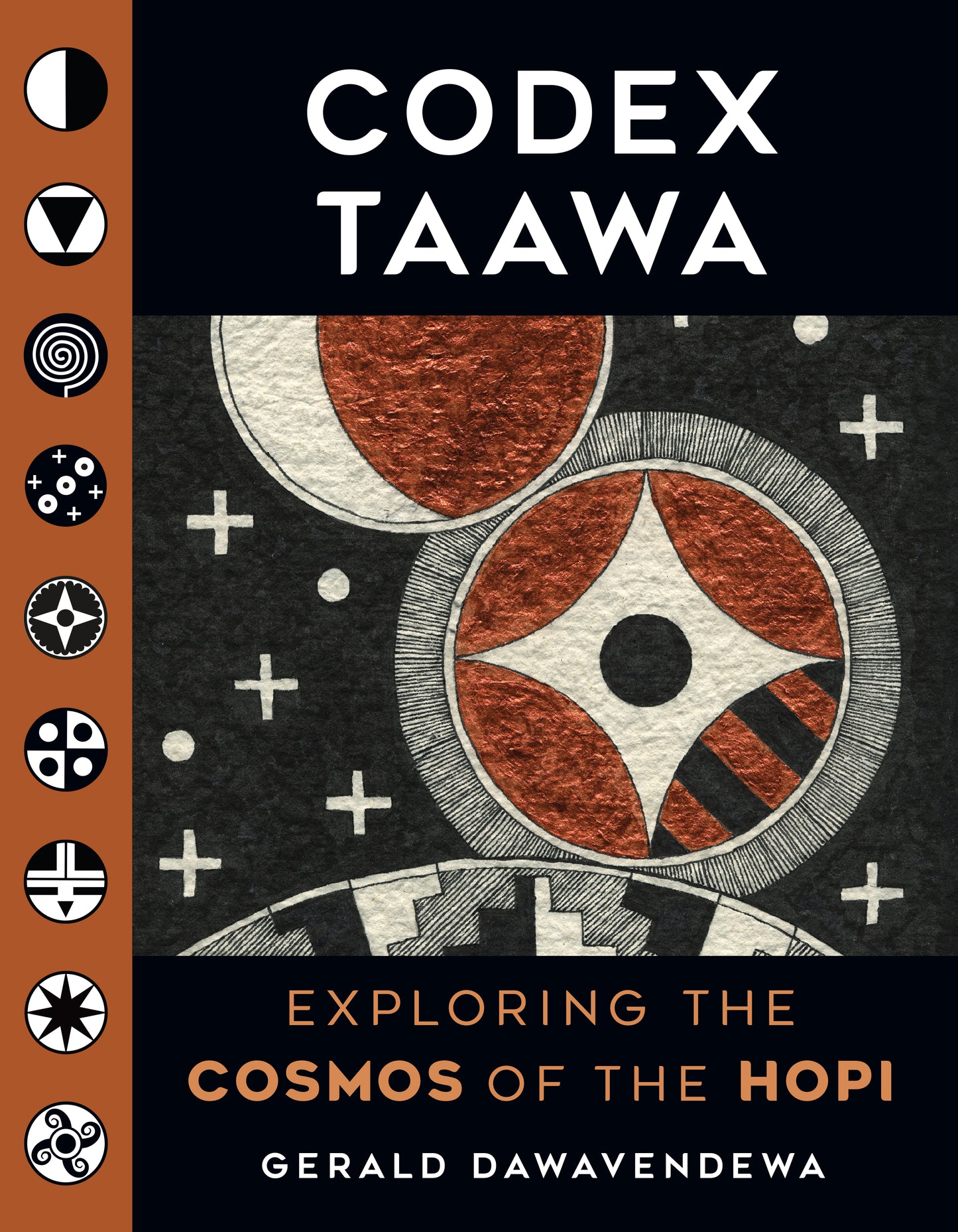 By Gerald Dawavendewa, a highly acclaimed Hopi-Cherokee painter, sculptor, designer, author and visionary, whose work transcends translation.  Codex: A rare and valuable book in manuscript form.  Codex Taawa: A glorious trip through the cosmos from the Hopi point of view.  From the First World to the Fourth World to the Star House and beyond... Explore the beauty and the mystery of the universe, guided by a brilliant Native American artist.