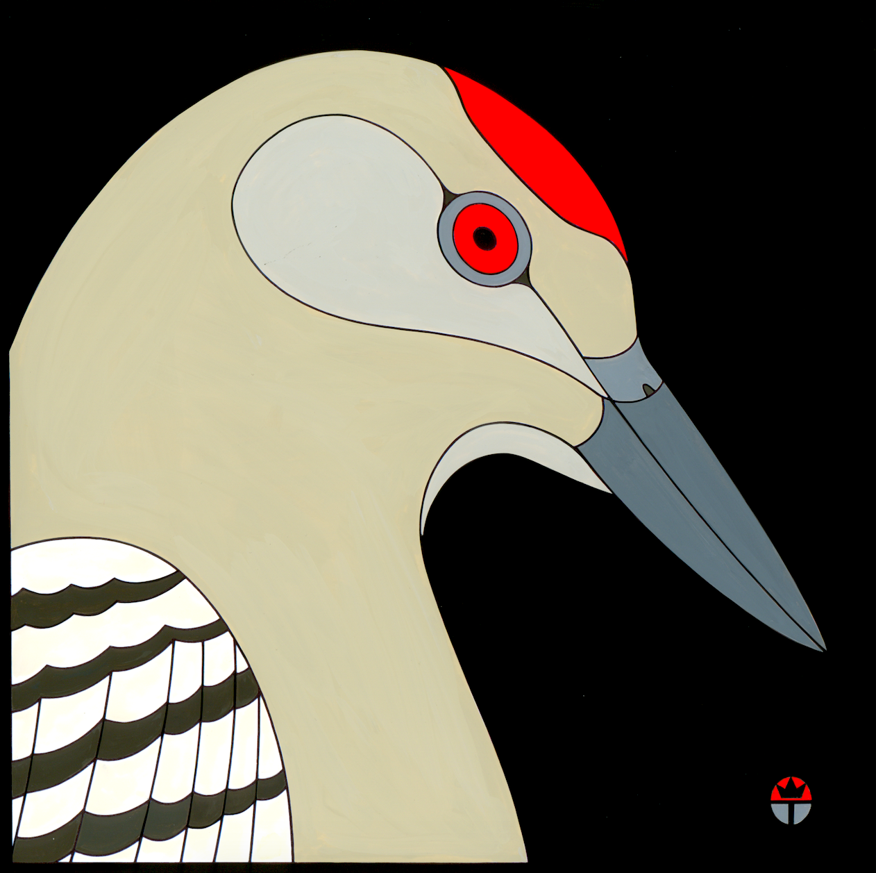 Wil Taylor: "Gila Woodpecker" (Framed Print 12"x12")
