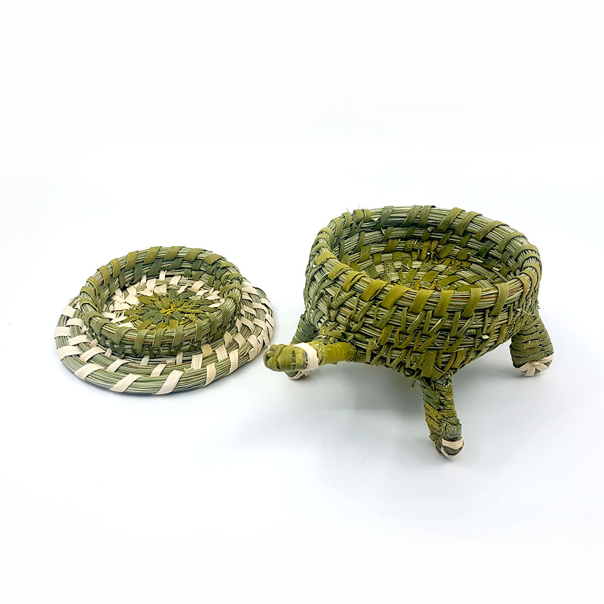 Tortuga Lidded Basket - Tohono O'odham