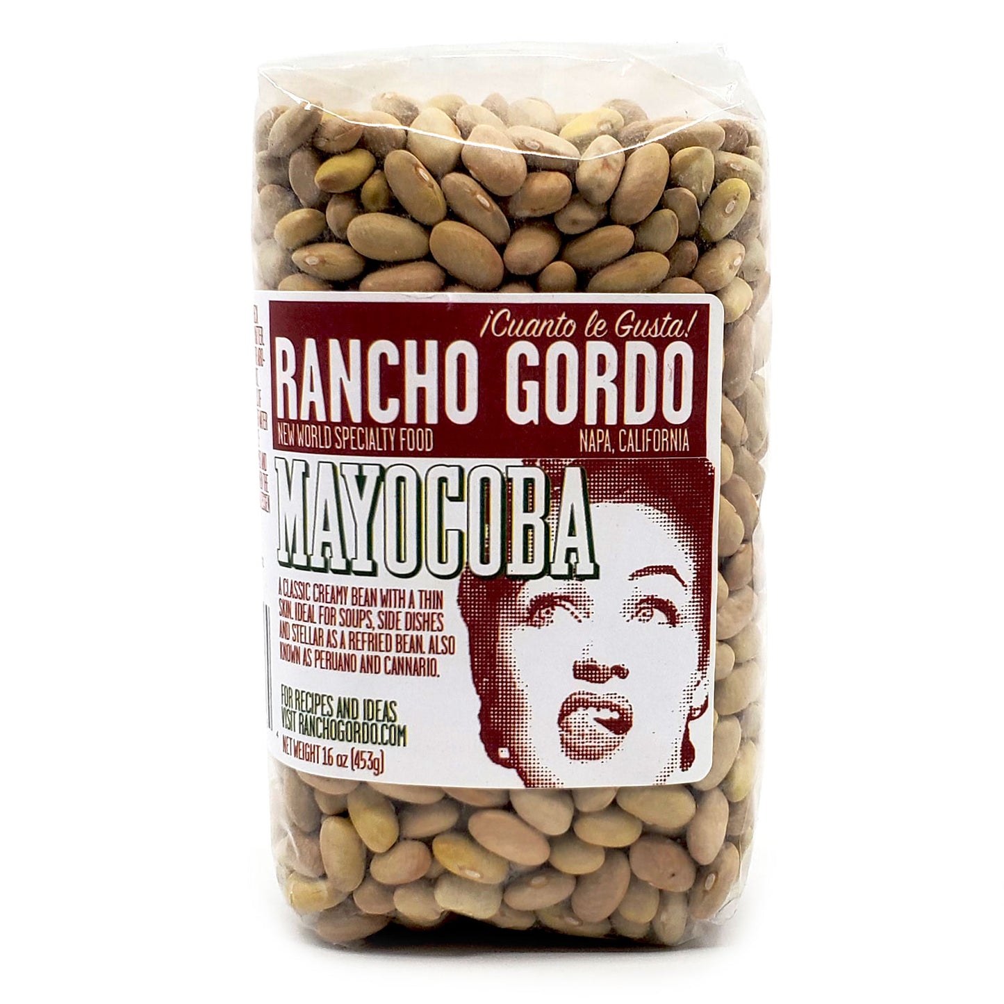 A classic bean from Peru, the Mayocoba is also known as Canario or Peruano. It's a small but meaty thin-skinned bean that will take on all the flavors you can throw at it, and still hold its shape. Great as a substitute for Cannellini or great Northern beans, but unique in its own right.