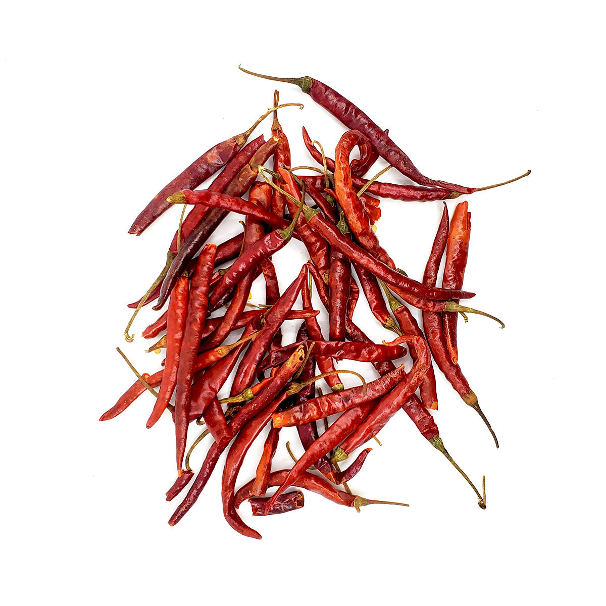 This "tree chile" is a long, thin, red, pungent chile used for salsa, usually very hot. Excellent for use in stir fry. Size: 1.5 oz bag of dried chiles